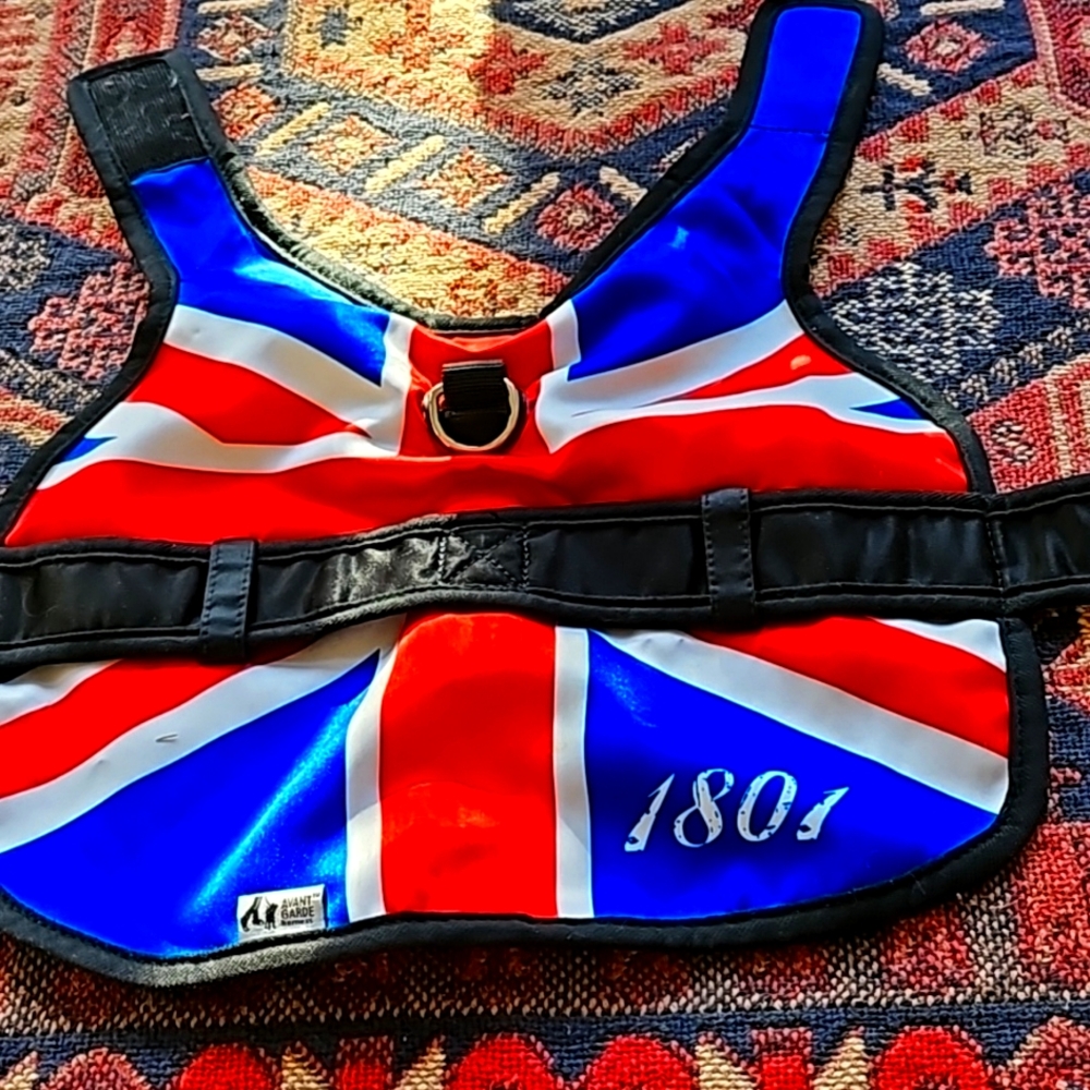 Red, white and blue harness